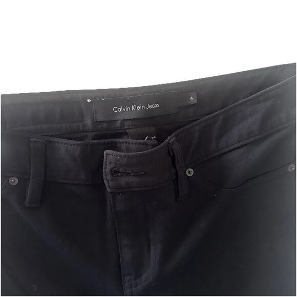 Calvin Klein Jeans Women's Black 27x27.5 Size 4 Good Condition Size 4 - Picture 4 of 7